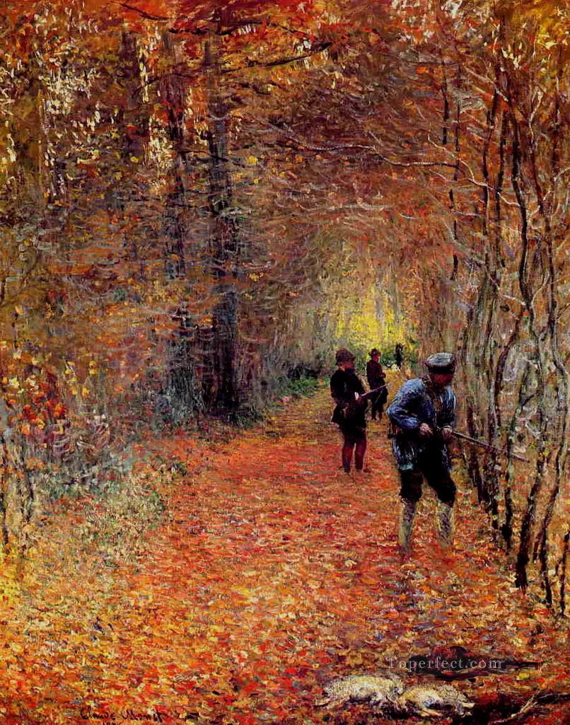 Hunting in woods Oil Paintings